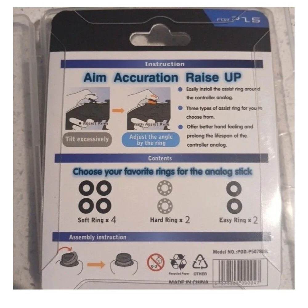 PS4 PS5 Sony PlayStation FPS Sports Racing Assist Ring For Controller 8 Pieces